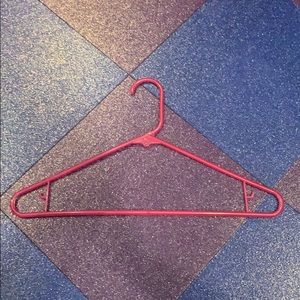 44 Dark pink plastic hangers